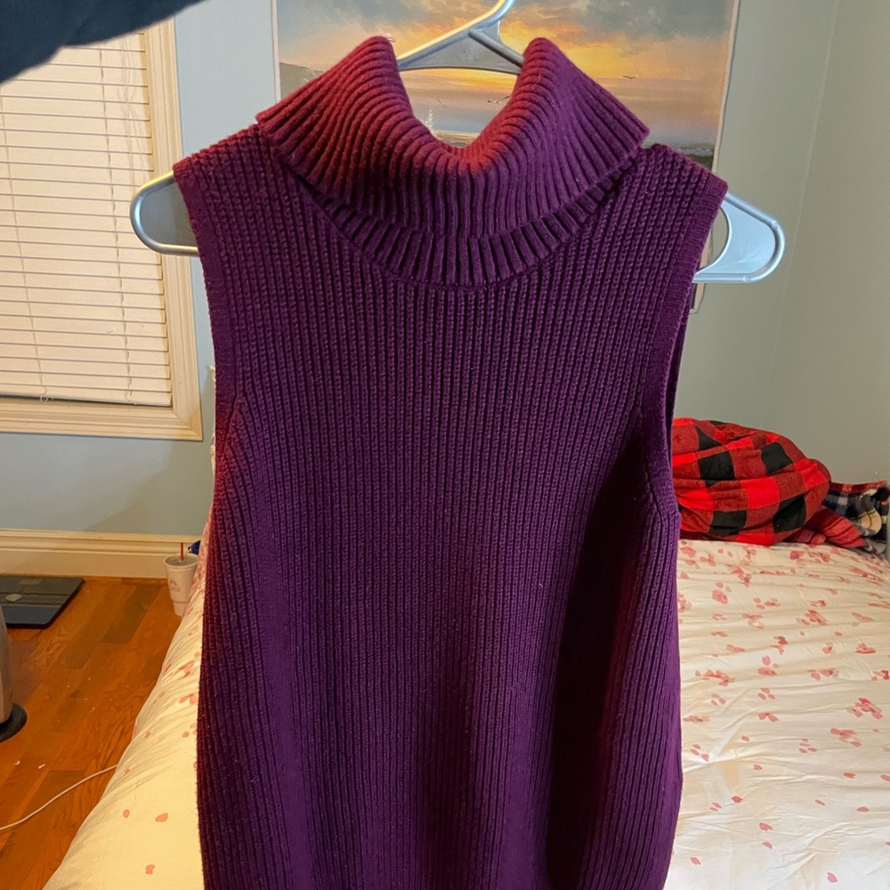 The limited sleeveless turtleneck sweater